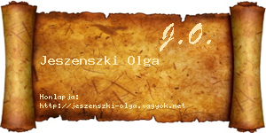 Jeszenszki Olga névjegykártya