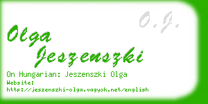 olga jeszenszki business card
